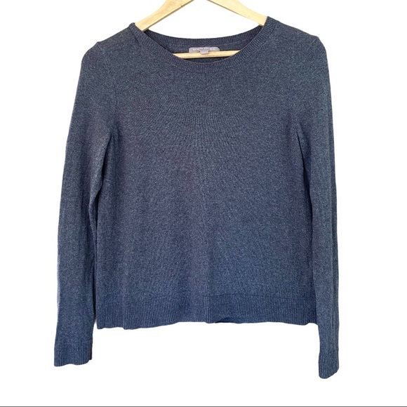 Banana Republic Split Back Lightweight Merino Sweater Slate Blue XS - Picture 3 of 7